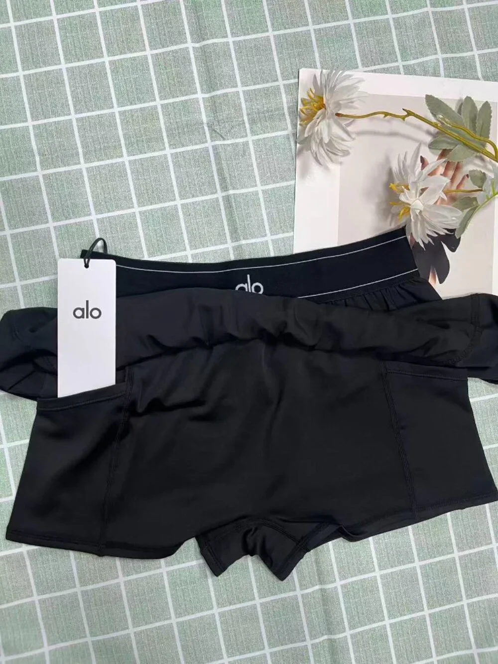 NWT 💚Alo Yoga Match Point Tennis Skirt Black 🥗Chic Sporty Mini Skirt